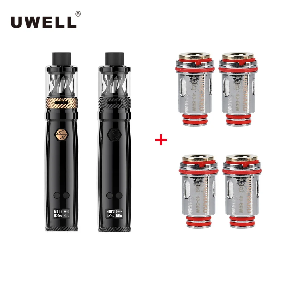 Uwell Nunchaku комплект и 5 мл танк распылитель uwell nunchako катушка электронная сигарета большое облако 80 Вт низкая мощность Vape танк