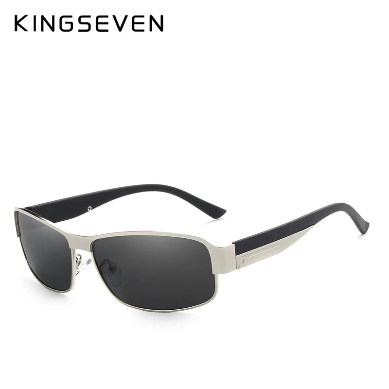 KINGSEVEN, фирменный дизайн, мужские солнцезащитные очки, поляризационные, солнцезащитные очки, зеркальные линзы, Классические винтажные мужские солнцезащитные очки, UV400, N7359