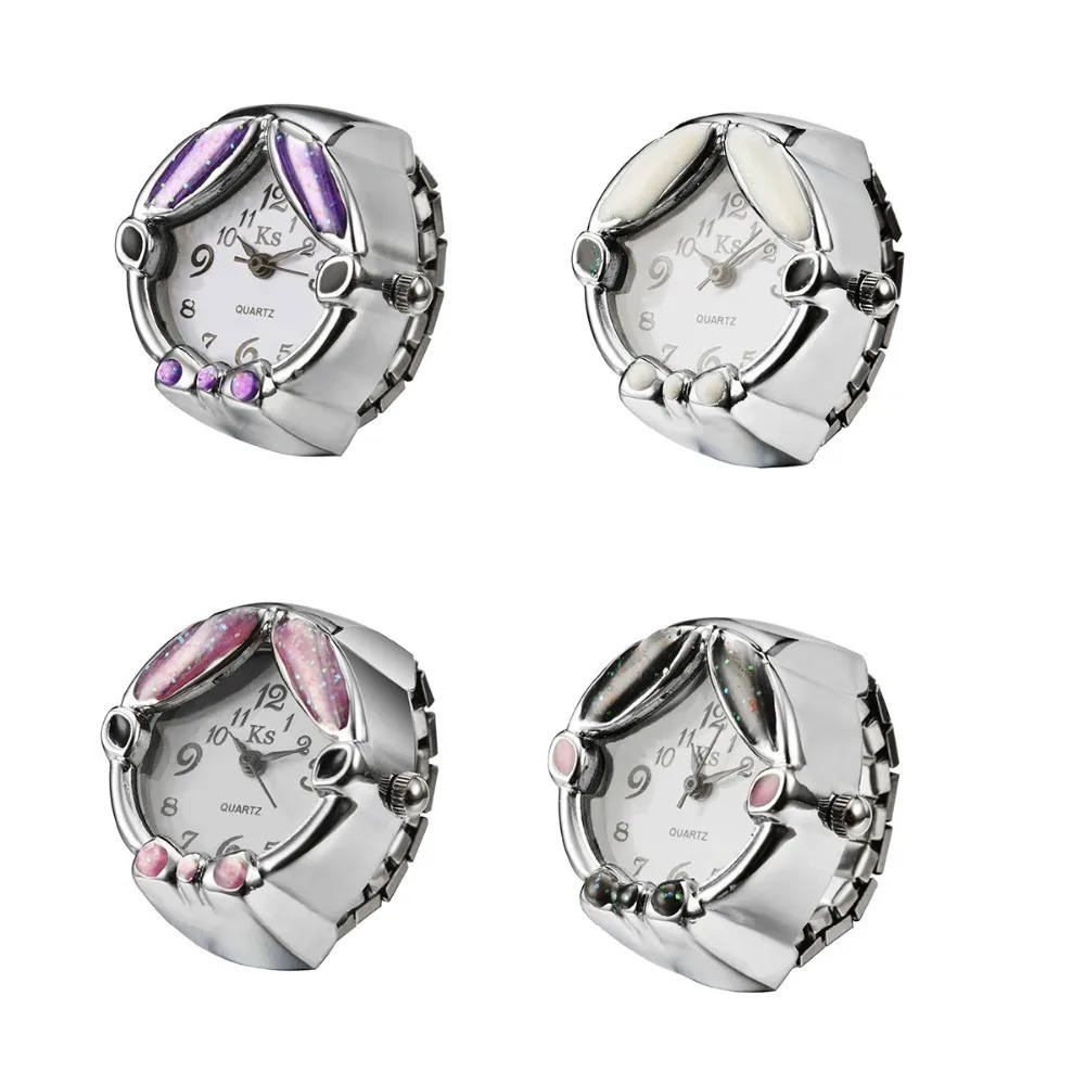 

Free Shipping Best Gift for Women Luxury Finger Ring Watch without Box Rings Watch clock hour WH326
