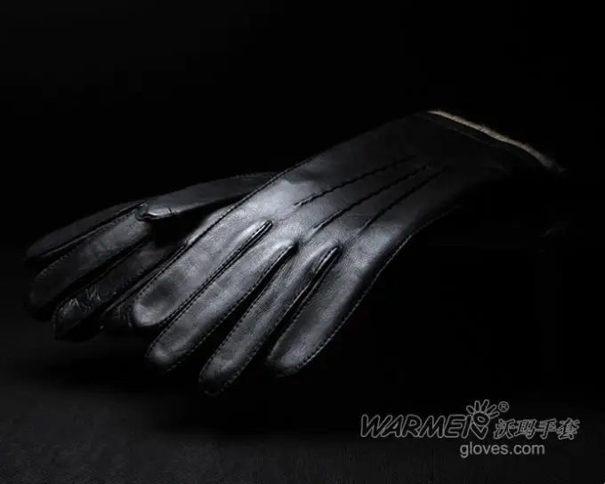 Высококачественные перчатки из натуральной кожи для мужчин, зимние короткие черные перчатки из овчины, новинка, 1 пара/лот
