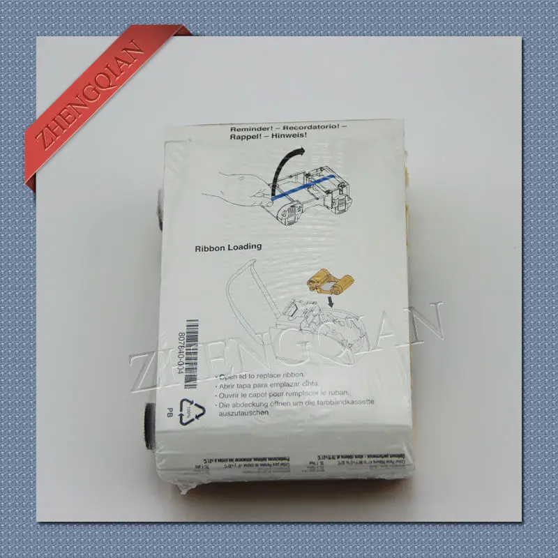 Черная лента Zebra 800033 301 работает на принтере zxp3 для карт|card printer ribbon|zebra ribbonprinter ribbon |