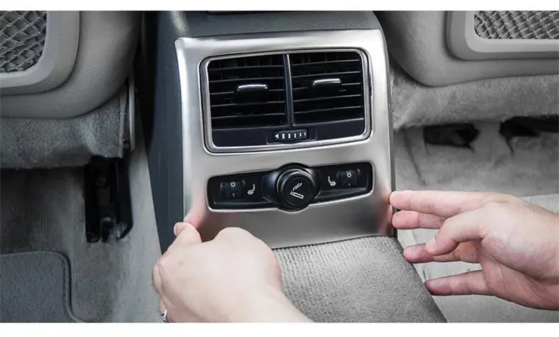 Стайлинга автомобилей задний Кондиционер Вентиляционный декоративная рамка отделка воздуха на выходе наклейки Чехлы для Audi A6 C6 интерьер авто аксессуары