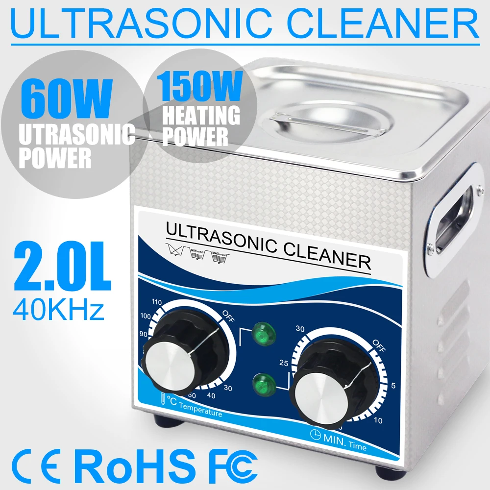 Buy Household 2L 60W Ultrasound Cleaner Timer Heater