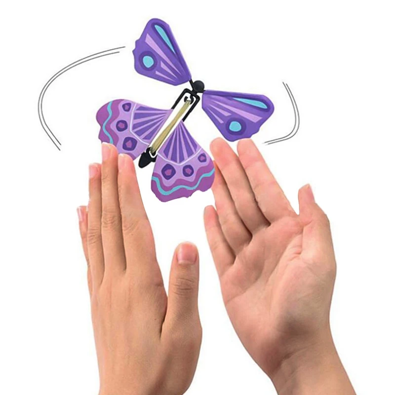 Nouveauté accessoires magiques Gadgets drôles voler papillon jouets de plein air pour enfants couleur Ramdom jouet magique créatif