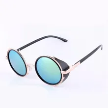2017 Oculos De Sol Feminino Round Sunglasses Women Retro Vintage Steampunk Sunglass Female Googles Lady Mirror Sun Glasses YJ18