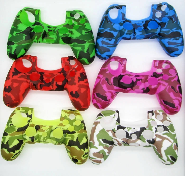 

New Type Camouflage Special Design Army Soft Silicone Gel Skin Protective Rubber Cover Case for PS4 Wireless Controller