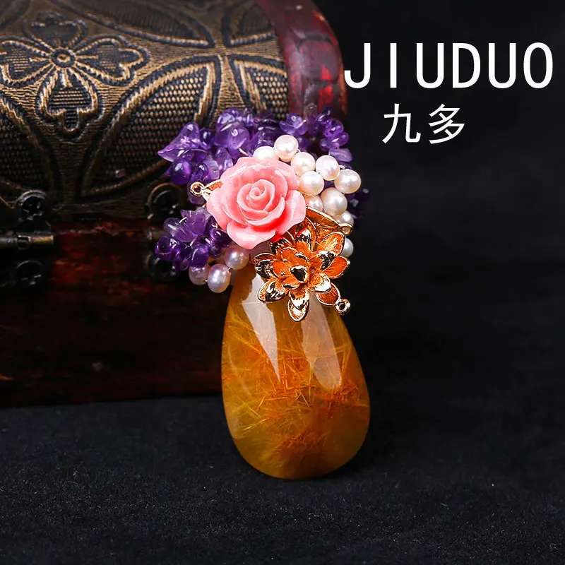 

Wei Lin jewelry brooch female Korean temperament flowers pearl badges braised flower collar shirt identification design factory