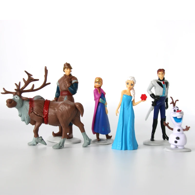 Игрушки Disney 6 шт./компл. 5 11 см фигурки героев фильма Холодное сердце Анны Эльзы