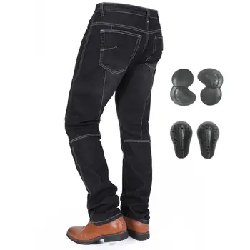 

Motorcycle Riding Pants with 4 upgrade CE Knee Hip Pads off road Motocross racing jeans Biker Cycling Hockey Knight Trousers