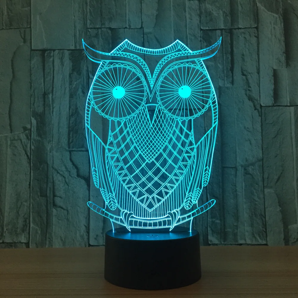 Buy Owl 3d Night Light Novelty 3d Light Fixtures