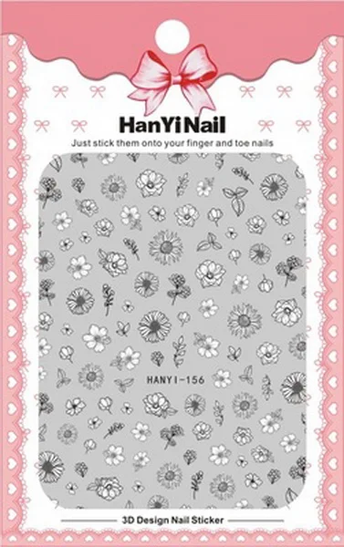 Ультра тонкий Nail Стикеры небольшие свежие цветы Daisy ногтей аппликация на клей прямой Стикеры s Переводные картинки перевода маникюр Советы - Цвет: Style-1