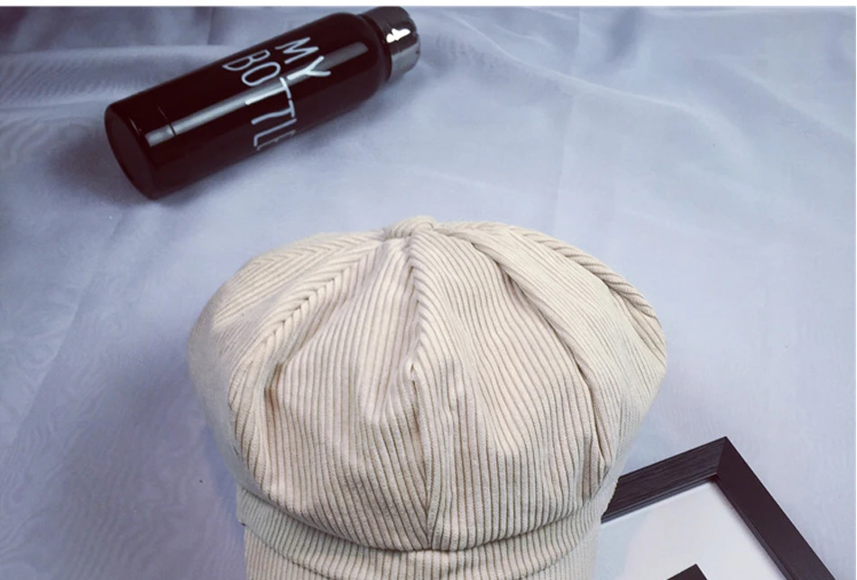 Ladybro Для женщин Берет Hat вельвет восьмиугольная шляпа женский Кепки британский художник шляпу осень-зима шляпа ретро Кепки леди черный, розовый Кепки