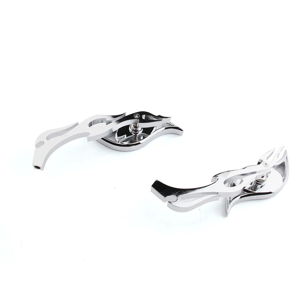 Мотоциклетные боковые зеркала заднего вида для Harley Dyna Wide Glide Flame Style CHROME Ultra