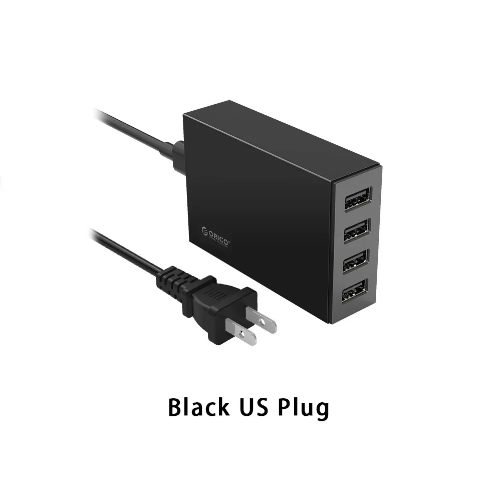 ORICO USB зарядное устройство 5 В 6,8 А Макс 34 Вт 5 портов USB Универсальное зарядное устройство для телефона samsung LG Xiaomi iPhone дорожное зарядное устройство s - Тип штекера: Black US Plug