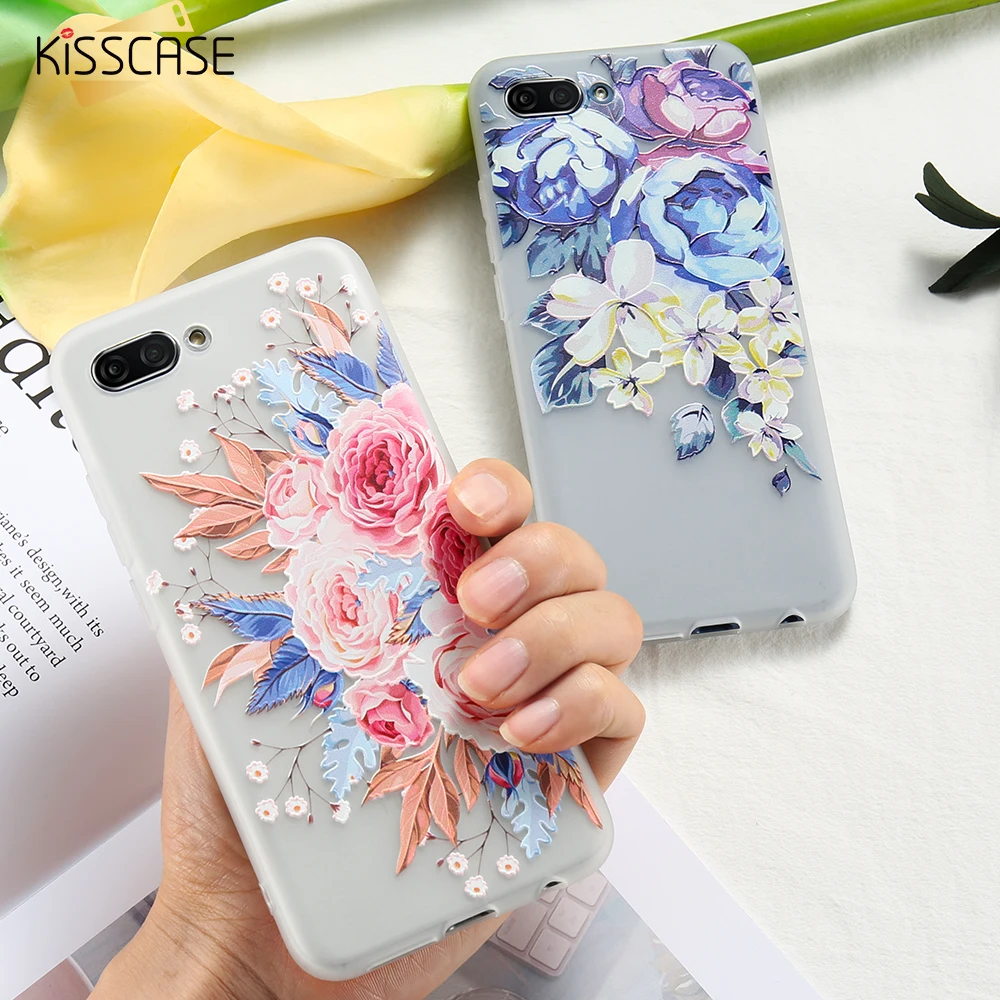 

KISSCASE New Design 3D Embossed Flower Soft Case For iPhone XS Max XR XS X Case For iPhone 8 7 Plus 6S 6 Plus 5S Capinhas Fundas