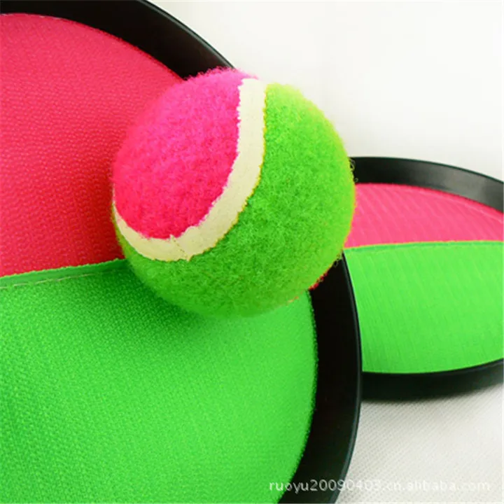 3  8in Parent-Child Interactive Throw Sticky Ball For Children's Day Gift 2Bats1Ball Games Sucker Sticky Ball Party Favors Supplies