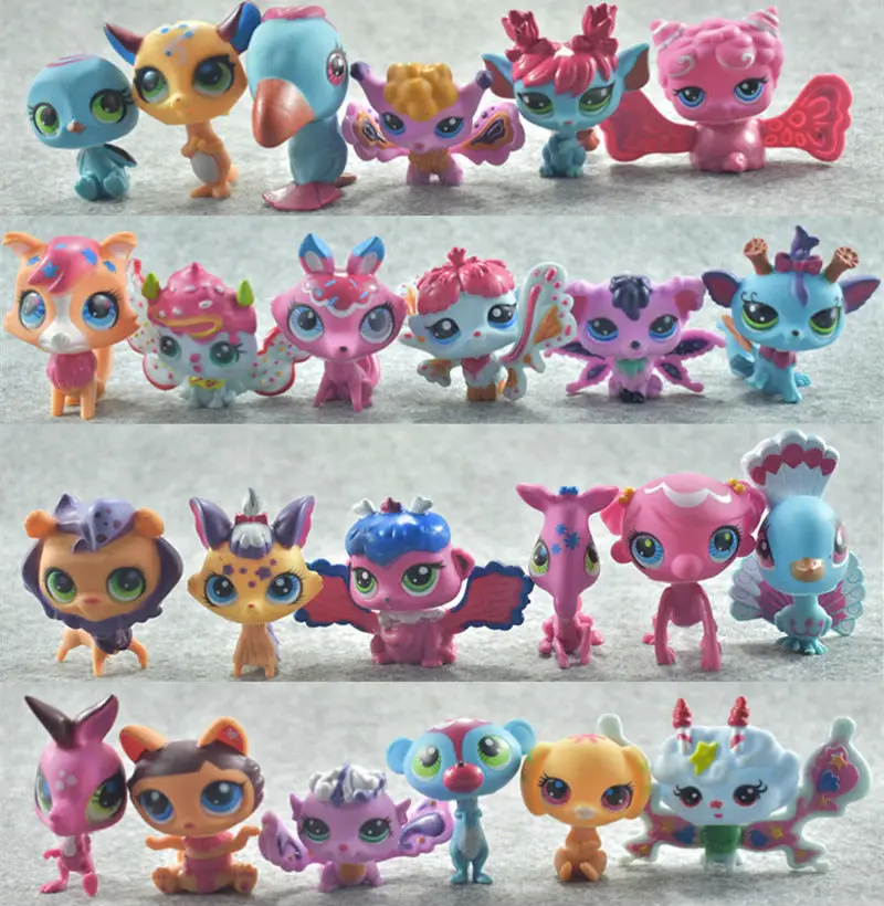 

24 pcs/lot LPS NEW Cartoon Vinyl Toy Dolls Pet Action Figures Unicorn Kitty Mini Figures Birthday Toys for Children Animals Sets