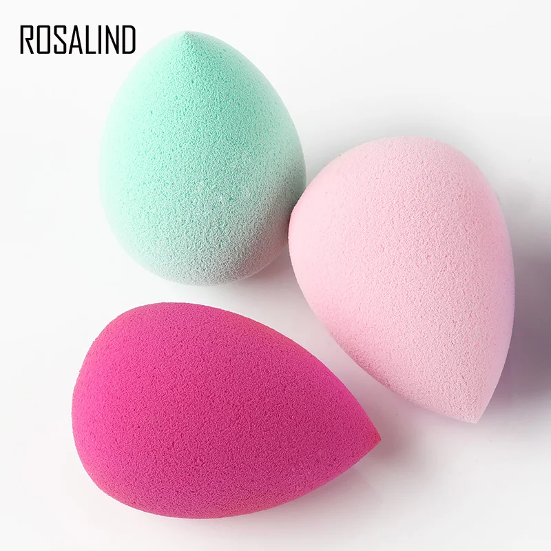 ROSALIND 1 шт. косметическая губка для макияжа спонж основа для макияжа Уход за лицом 6 цветов губка инструменты для кожи Аксессуары