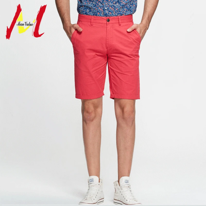 MANVALUE новые летние мужские шорты разных цветов легко сочетаются в европейском и американском стиле хаки Модные мужские повседневные шорты