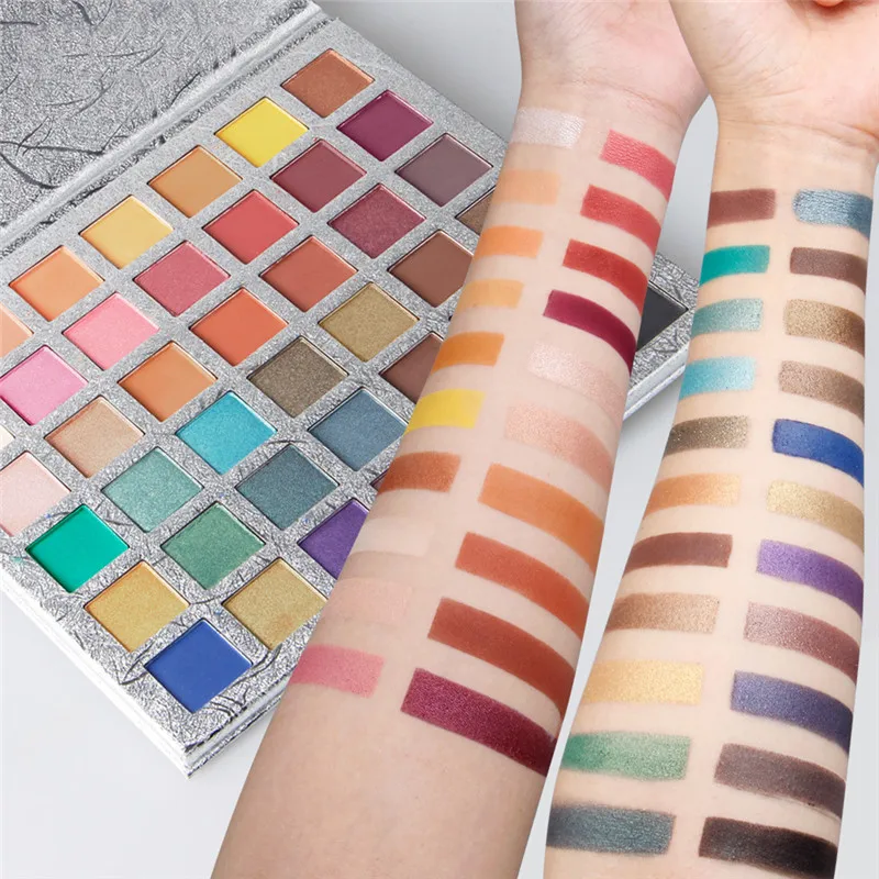 

42 Colors/set Glitter Eye Shadow Palette Nude Matte Shimmer Eyeshadow Pigment Natural Waterproof Easy To Wear Eyes Make Up