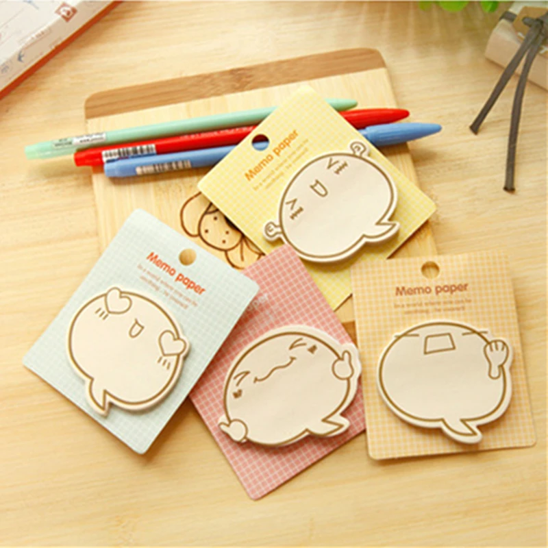 

3PCS Cartoon Animal Rabbit Sticky Memo Pad Emoticon Kawaii Bookmark DIY Memos Notes School Stationery Cute Sticker children Gift