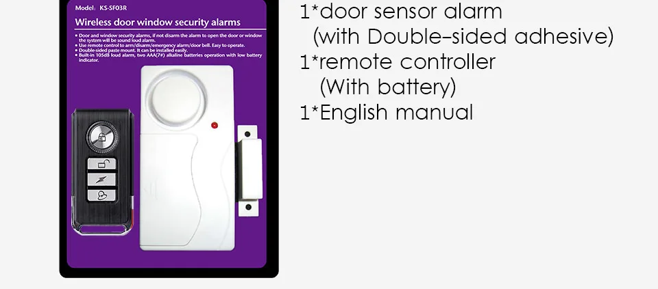 Saful беспроводная домашняя дверь окна защита от взлома DIY безопасность, охранная сигнализация система магнитный датчик пульт дистанционного управления сигнализация