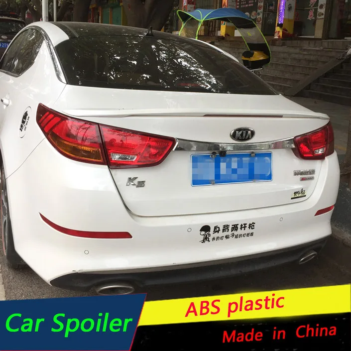 

For Kia Optima K5 Spoiler 2014-2015 With LED Light ABS Material Car Rear Wing Primer Color Trunk Spoiler For Kia Optima Spoiler
