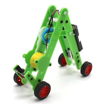 

Diy Mechanical Crawling Insect (green) Telescopic Creeping Robot Model Toy Experimental Textbook Puzzle Toy Crawling Robot