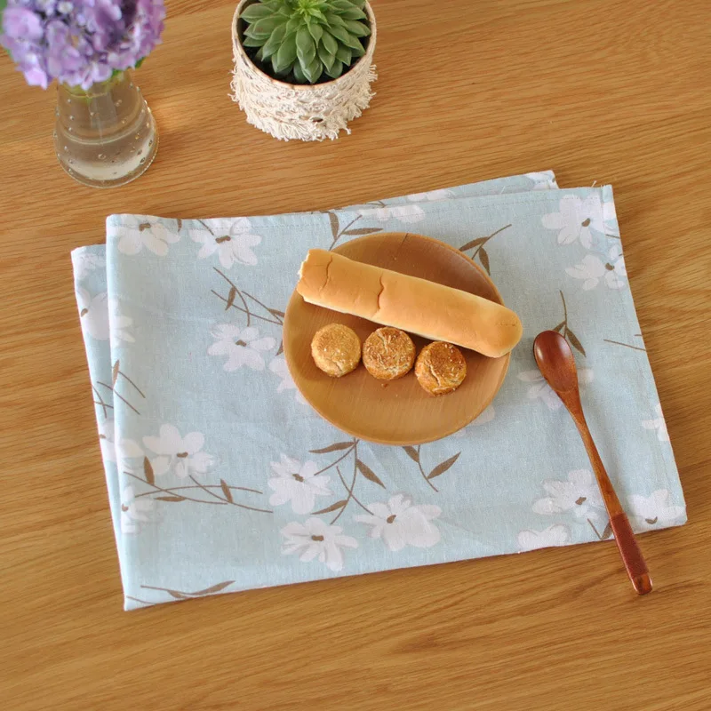 Cotton Cloth Napkins Wholesale Korean Style Orchid Placemats Insulation