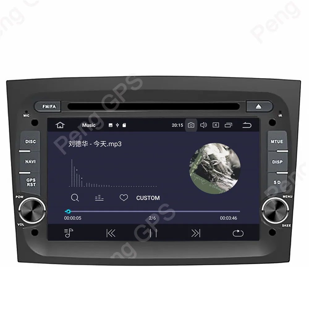 Perfect Android 9.0 Octa Core DVD Player 2 Din Car Radio for FIAT DOBLO 2016 2017 2018 GPS Navigation 7 Inch IPS Screen Headunit 5