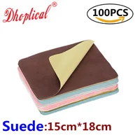 100Pcs Len Cloth Suede Material Mix 15CM*18CM  Color By Dhoptical 1