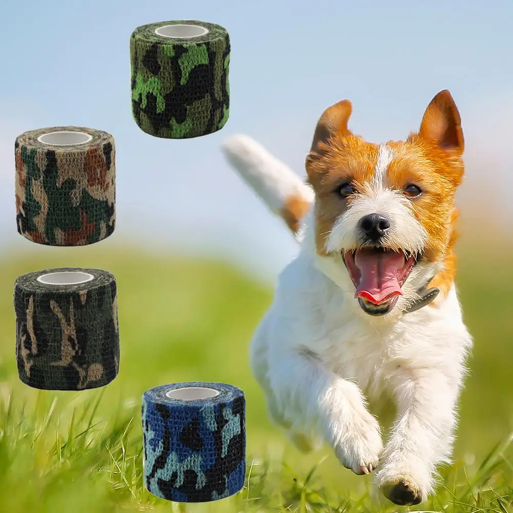 

Pet Multi-purpose Self-adhesive Elastic Bandage Camouflage Bandage Camouflage patterned
