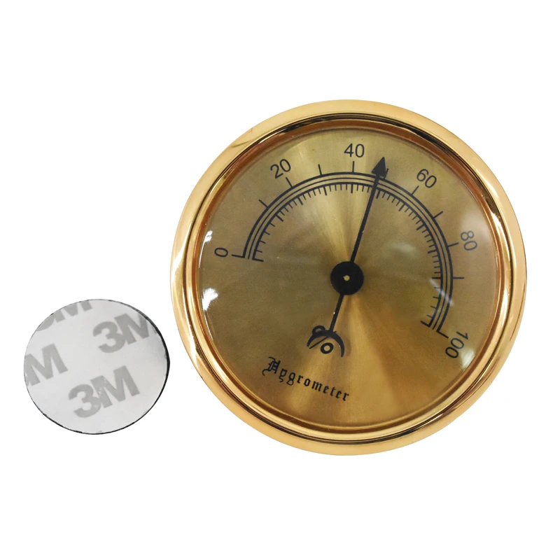 Professional Accurate Round Cigar Hygrometer Humidor Humidifier