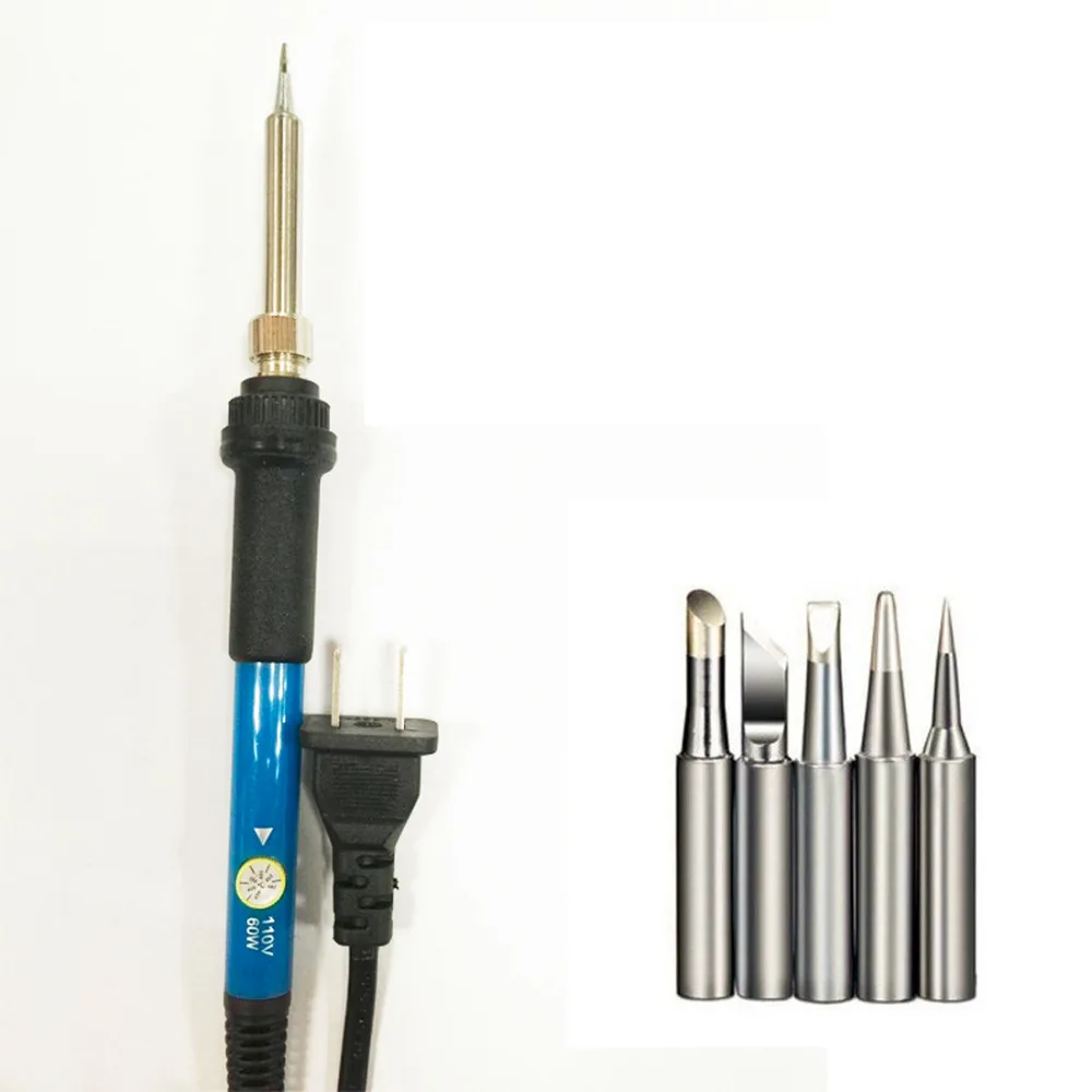 

New Arrival 220V 110V 60W Adjustable Temperature Electric Soldering Iron Welding Solder Station Heat Pencil With 5pcs Tips