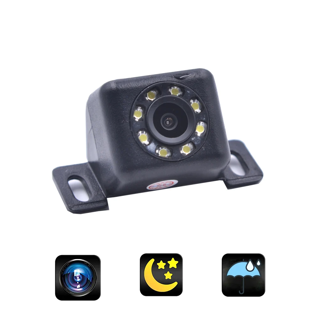 

Car Rear View Camera 8 LED HD Night Vision Universal Backup Parking Reverse Camera 170 Deg Wide Angle Waterproof Vehicle Cameras