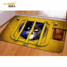 HUGSIDEA Fashion Cat животных Спальня пол двери Ковры 3D Цвет печати Гостиная Открытый коврики Кухня Ванная комната двери детские коврики