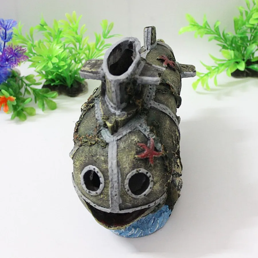 Sunk Ship Aquarium Ornament Wreck Sunk Submarine (2)