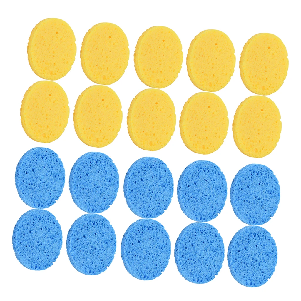 Сжатые синтетическое волокно очищающие губки для лица 20 подсчета многоразовые средства для снятия макияжа