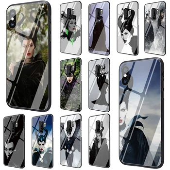 

Maleficent Tempered Glass phone case for Samsung Galaxy S7 Edge S8 S9 S10 Plus Note 8 9 A10 A20 A30 A40 A50 A60 A70