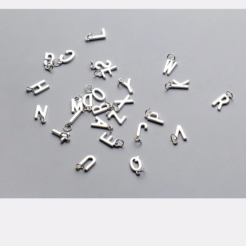 UQBing стерлингового серебра 925 14-15 мм A до Z украшения с буквами алфавита кулон DIY ювелирных изделий буквы