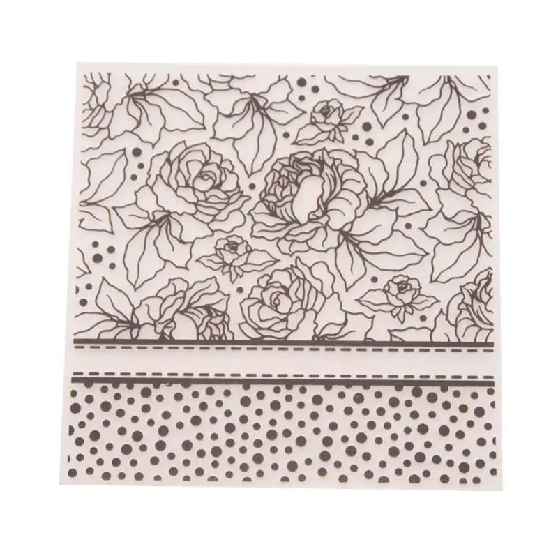 

Plastic Embossing Folder Template for DIY Scrapbook Photo Album Card Flowers New