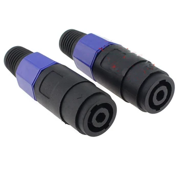 

10pcs Professional 4 Pin Female Plug Audio Accessories Speaker Connector Socket