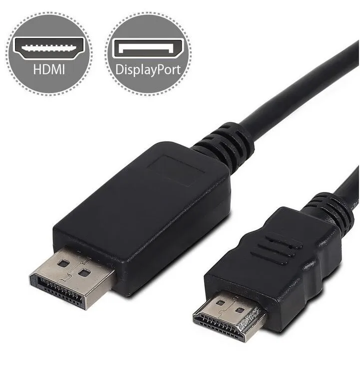 Quality Displayport DP to HDMI cable 5M 3M 1.8M Dp male to HDMI male