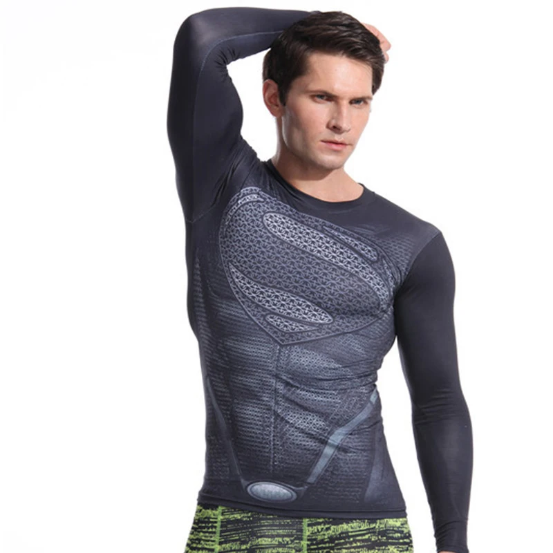 Superhero Men�s Fitness Shirts Superman 3D Muscle Fit