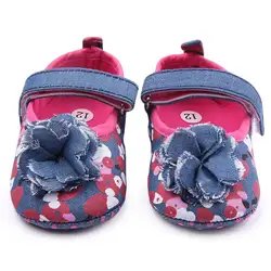 Симпатичные новорожденных одежда для малышей Обувь для девочек детская обувь Цветочные Мягкие Обувь для младенцев детская обувь для
