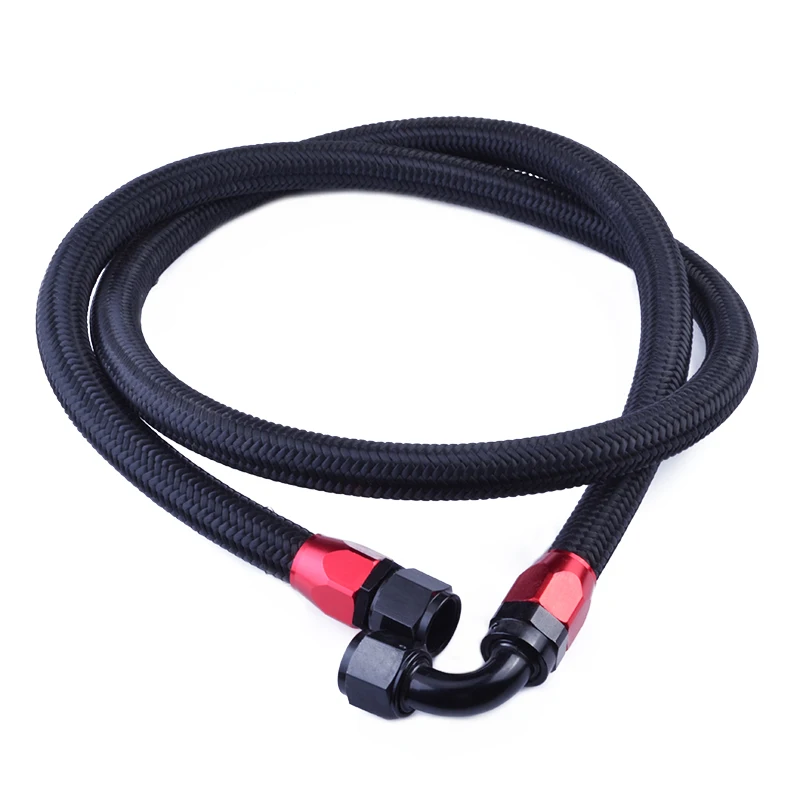 AN10 10 AN STAINLESS BRAIDED OIL/FUEL LINE HOSE 1.4 METER +0+90 DEGREE