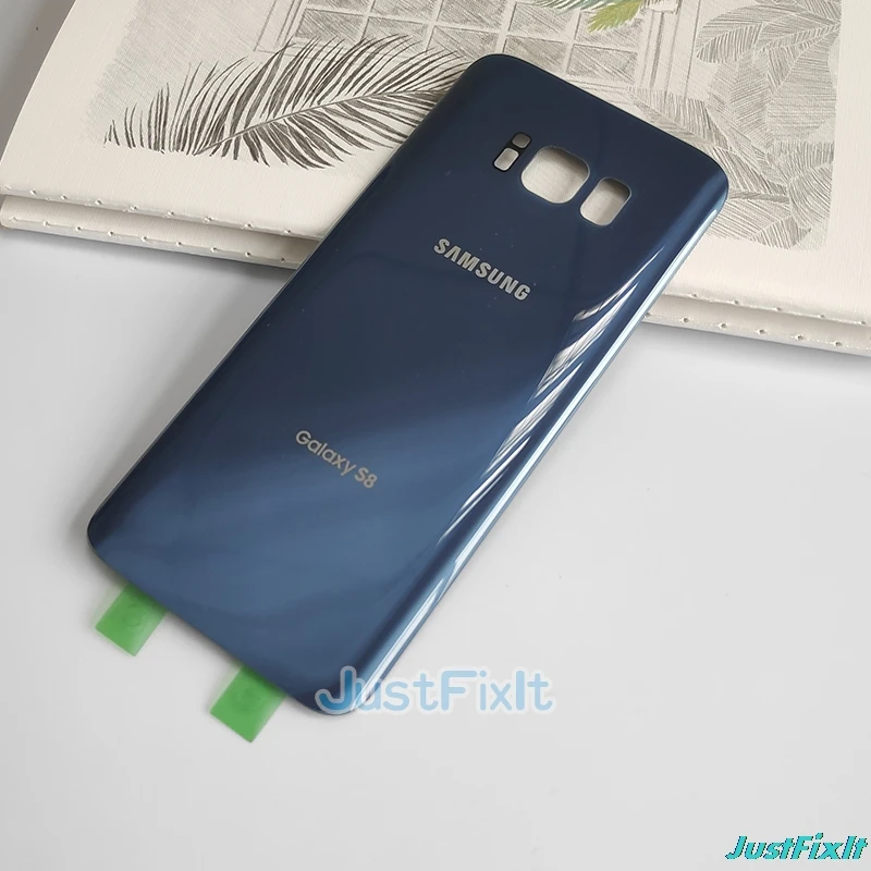 Для SAMSUNG Galaxy S8 G950 + S8Plus G955 Задняя крышка батареи Дверь стеклянная Корпус чехол