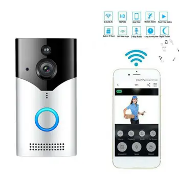 

Smart Video Doorbell Wireless WiFi Doorbell Two-way Talk Intercom IR Visual Camera Record Home Security System Door Bell 4D06