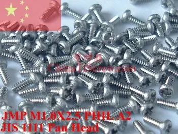 

stainless steel Screws M1X2.5 Pan Head A2-70 ROHS Polished 100 pcs