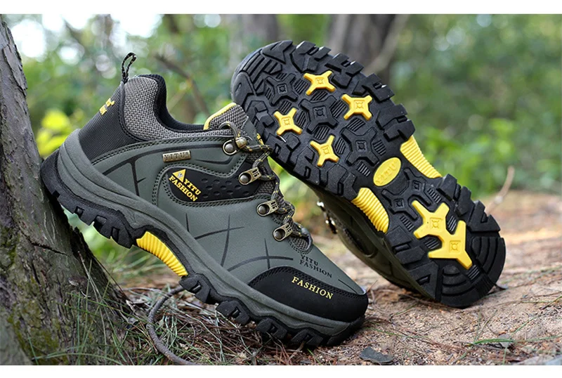 Классические Стильные мужские треккинговые ботинки размера плюс, водонепроницаемые профессиональные мужские спортивные ботинки, уличные беговые треккинговые кроссовки, обувь